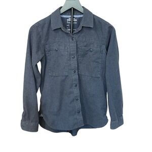 REI Cooperative Mens Flannel Shirt Dark Gray Long Sleeve Casual Size Small